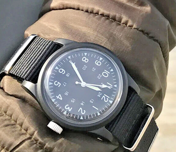 Vietnam War US Military Service Watch daiso black From Japan