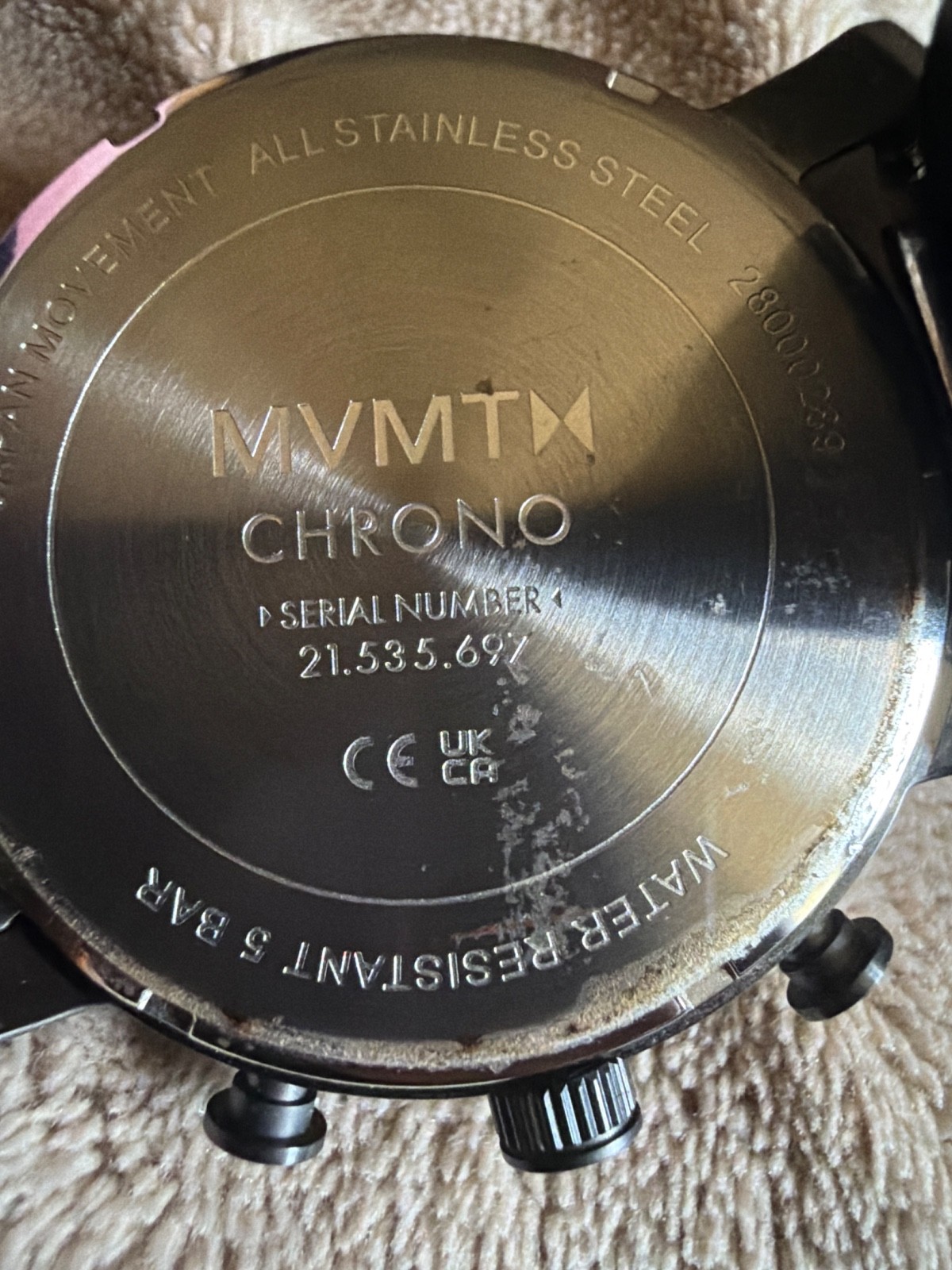 MVMT Men’s Gunmetal-Tone Chronograph Stainless Steel Bracelet Watch