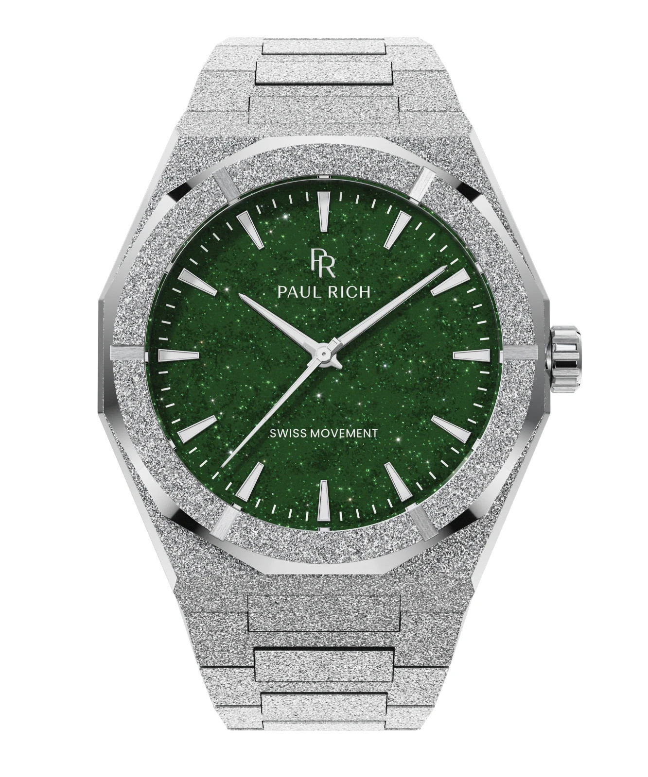 Paul Rich Frosted Star Dust II Silver Green Brand New 43mm
