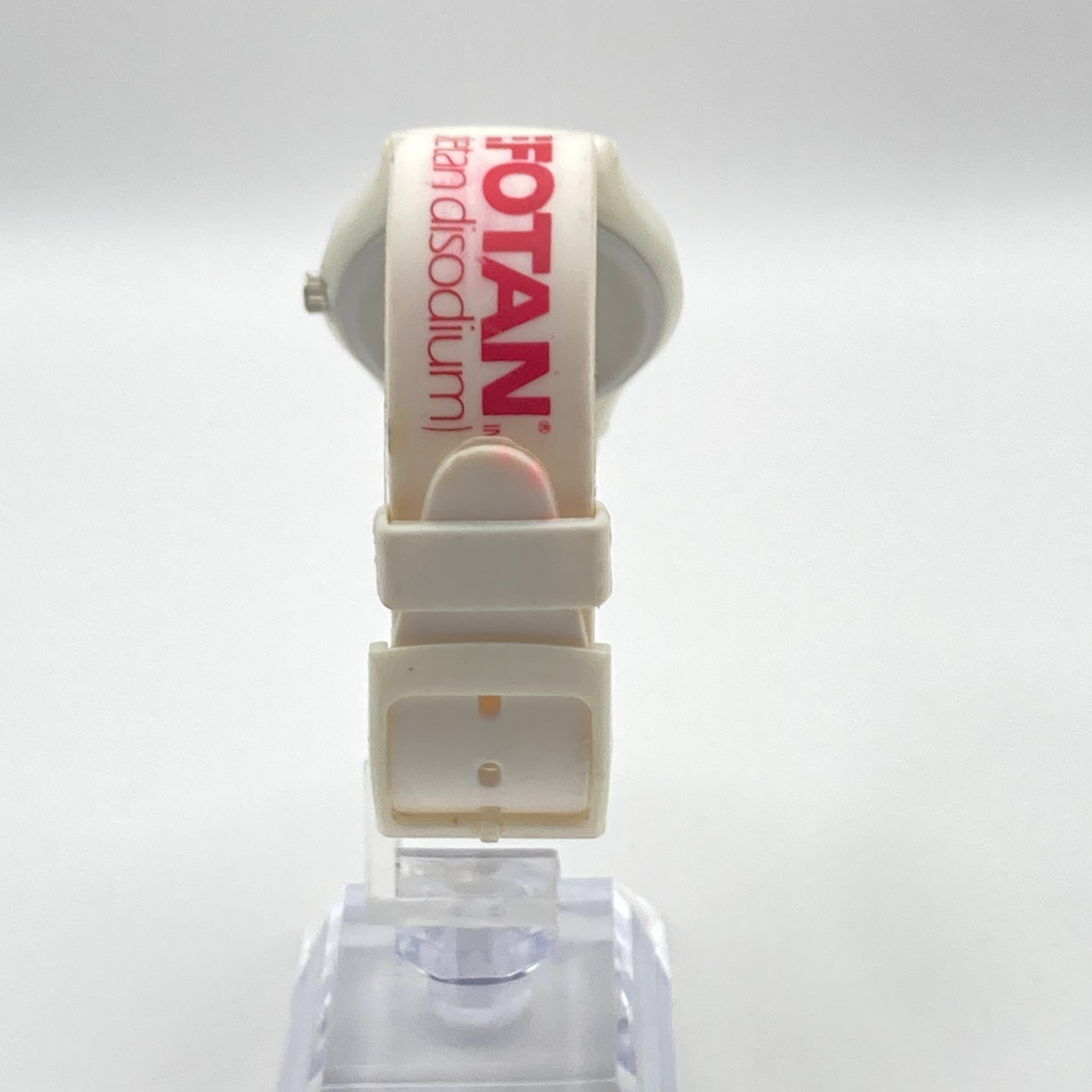 Vintage Cefotan Pharma Rep Unisex Watch 33mm White Red Medical New Battery 8.75″