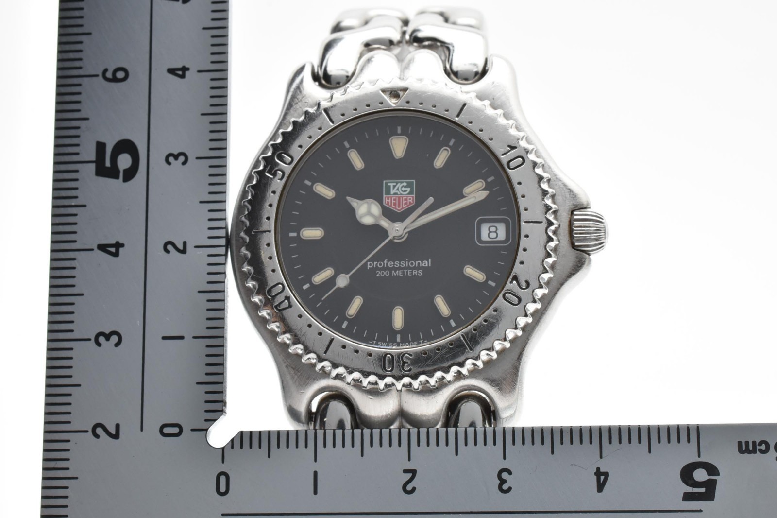 Vintage TAG HEUER Sel Professional WG1114-K0 Date Black Dial Men’s Watch [Exc+5]