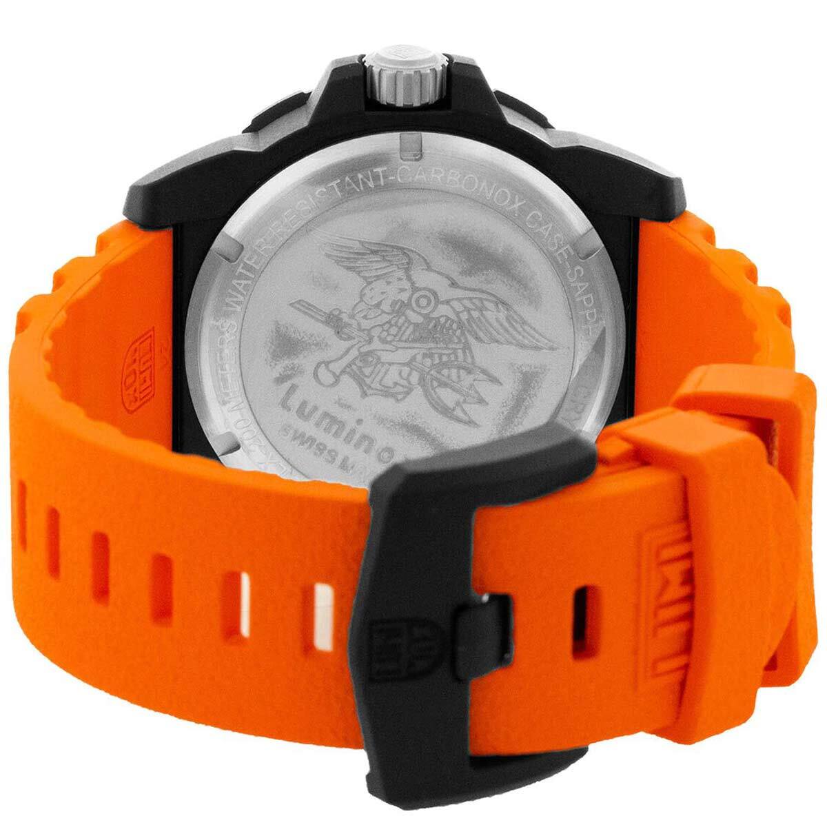 Luminox Navy Seal 3600 Series Men’s Watch Quartz Orange Rubber Strap 3603