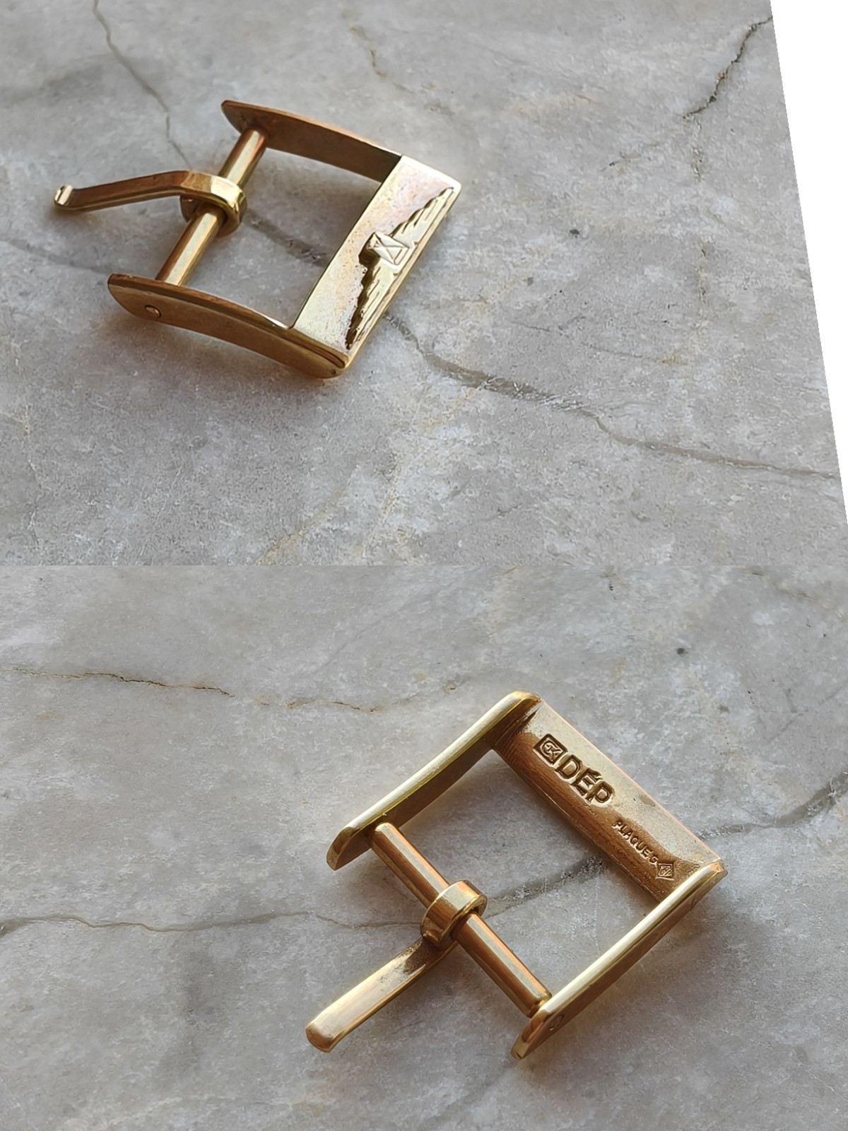 40s LONGINES ORIGINAL GOLD PLATED WATCH STRAP BUCKLE BUCKBIA WATCHES 14mm