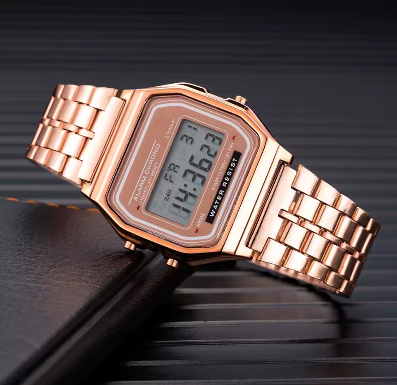 Mens Luxury Digital Watch Stainless Steel Silver Dial Bracelet Classic Business