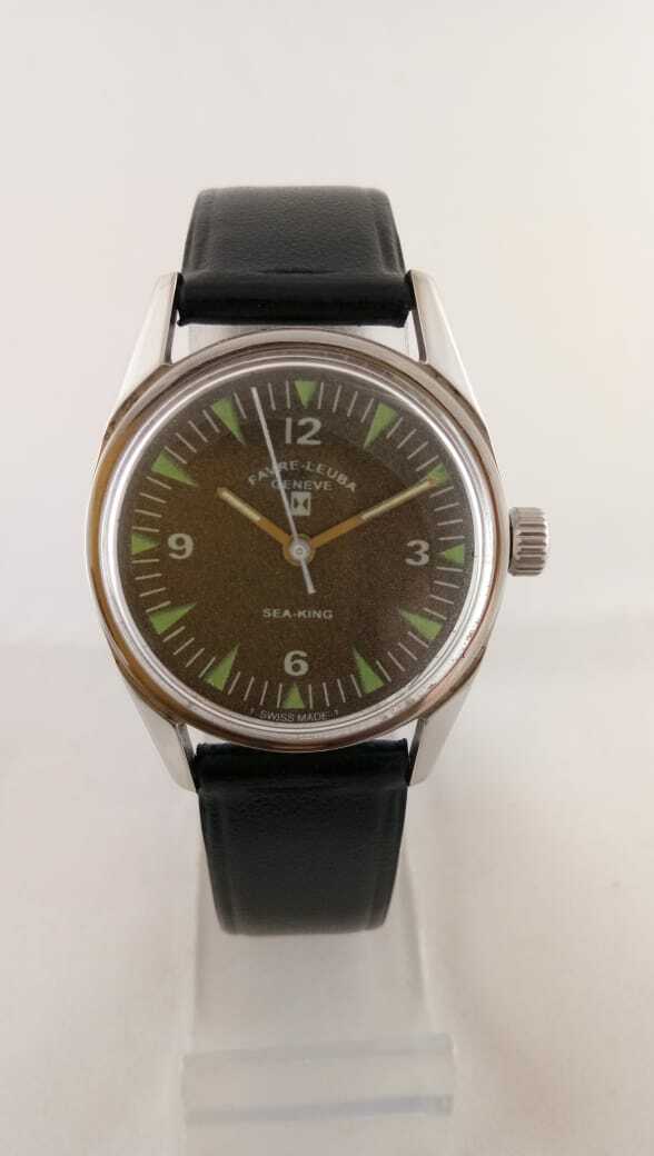 Vintage Favre Leuba Geneva Seaking Hand-Winding men’s watch Grey Dial