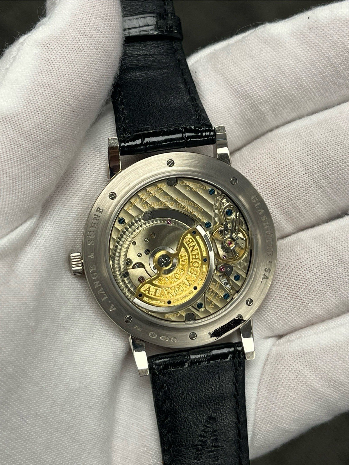 A. Lange & Söhne Saxonia Automatic 40mm White Gold Black 307.029 Box Papers