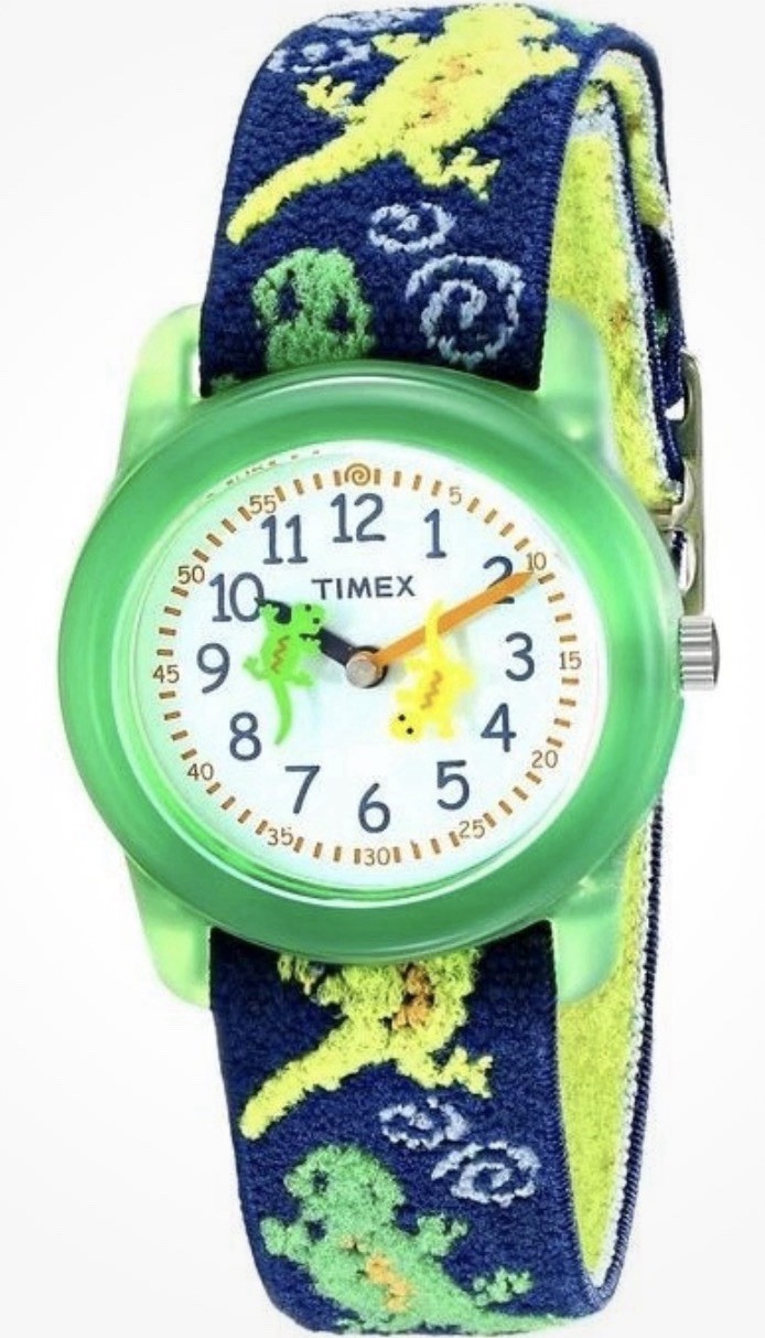 Timex Kid’s Gecko Watch (28mm) White Dial / Blue Fabric Strap T72881