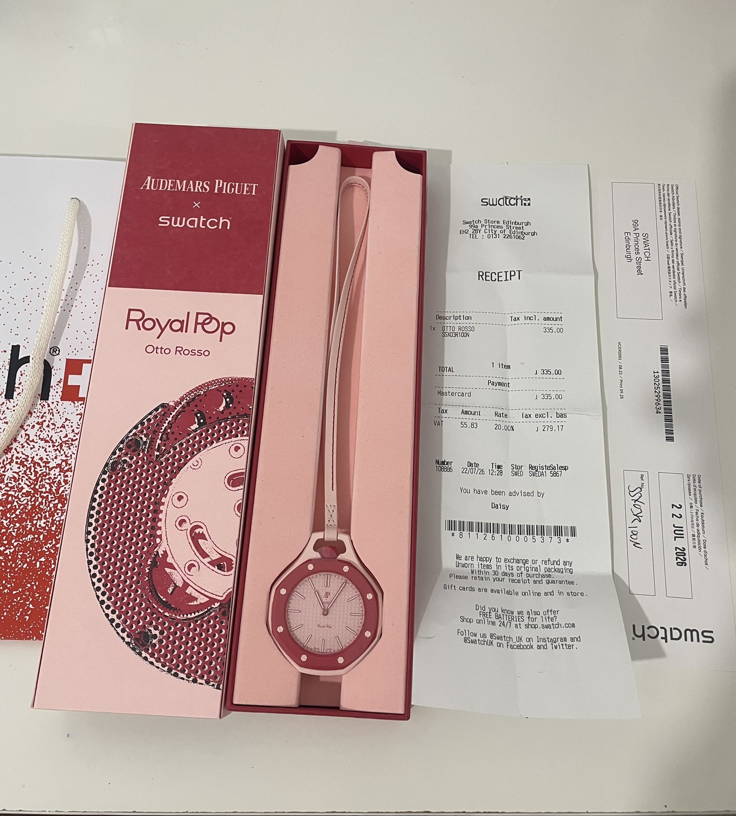 AP X SWATCH | OTTO ROSSO | BRAND NEW SEALED | BAG, BOX, RECEIPT| 🚚💨✅