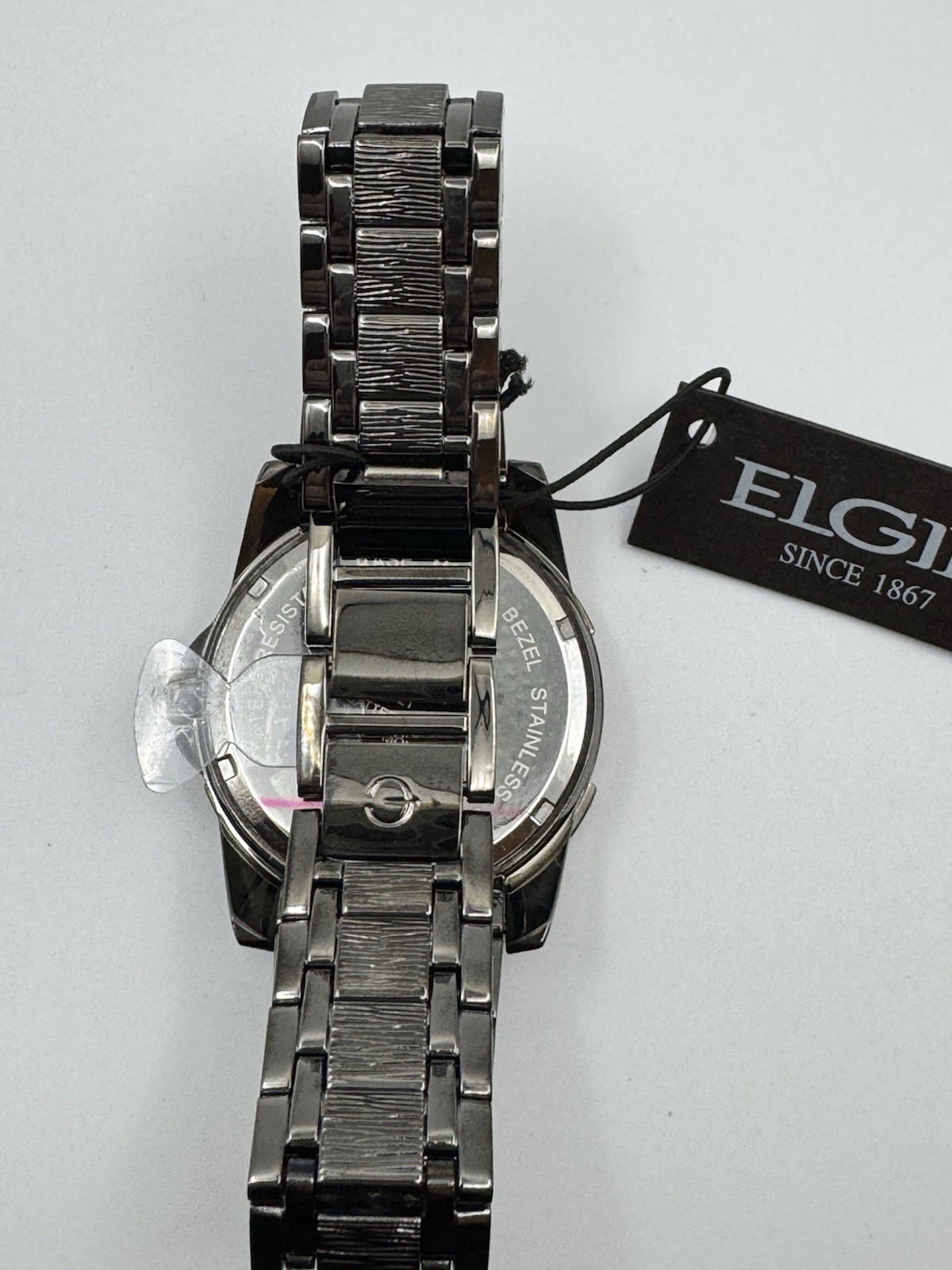 Elgin Men’s Gunmetal Quartz Analog Watch And Matching Bracelet