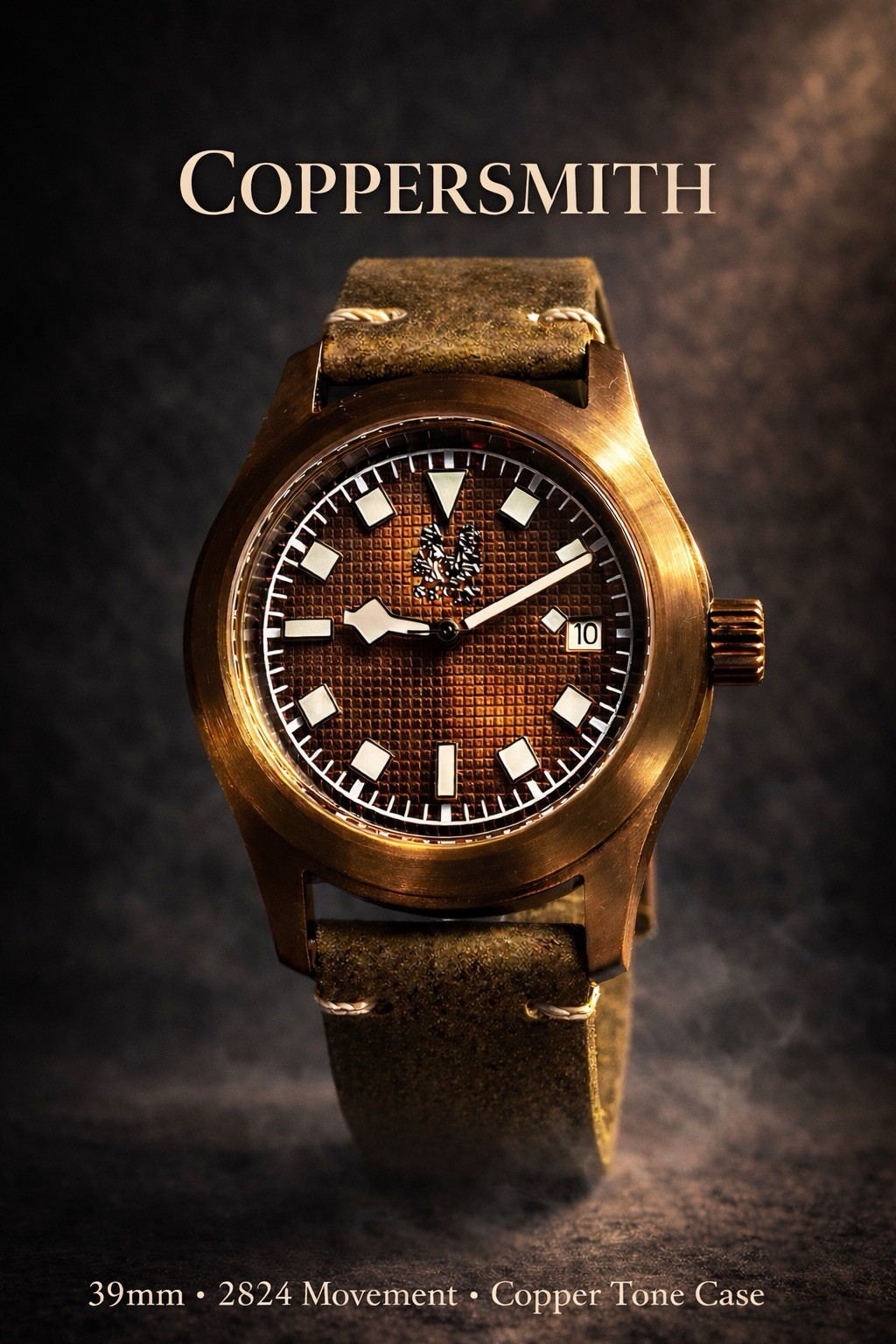 Sevin 39mm “Coppersmith” Automatic Watch – 2824 Movement
