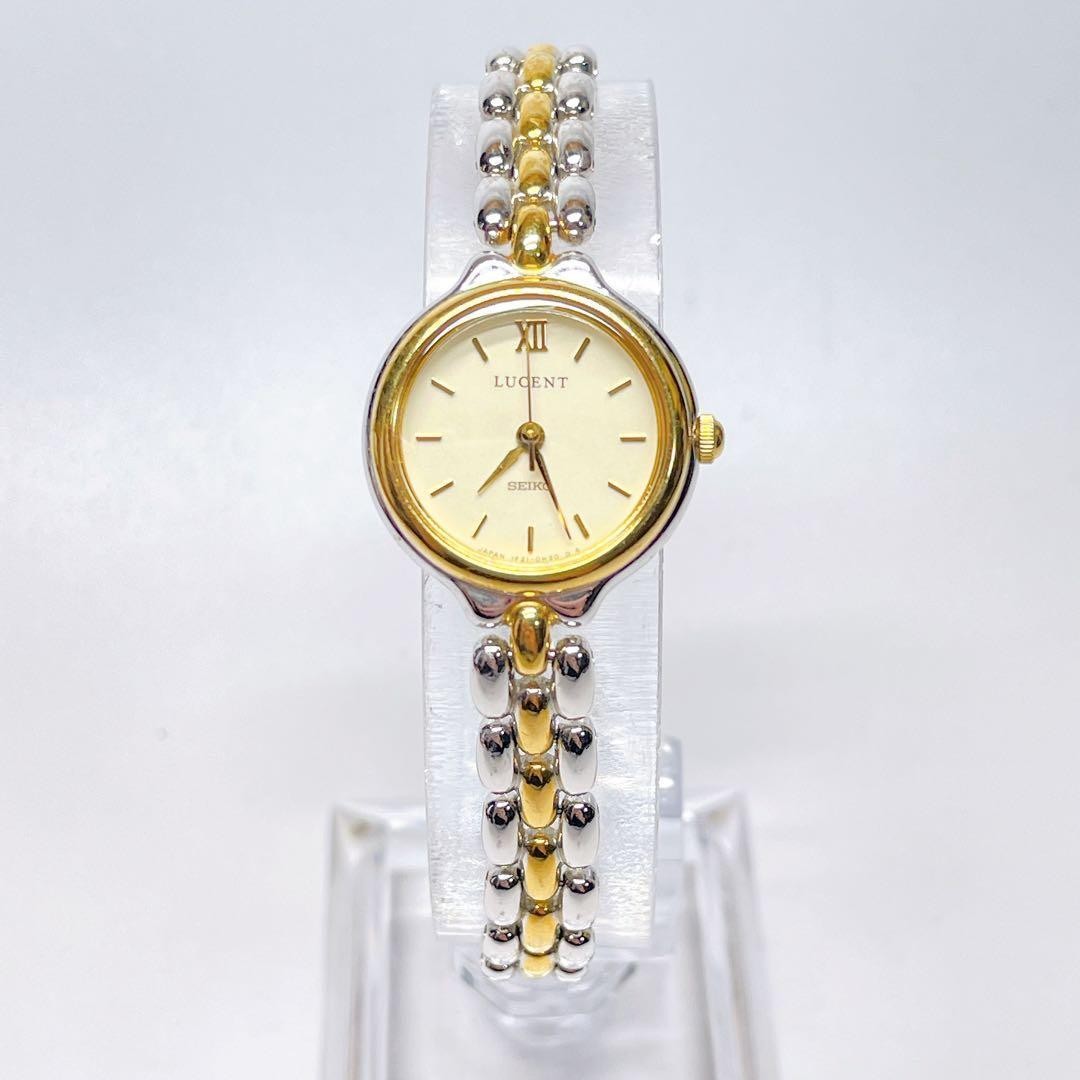 Seiko Lucent Quartz Dress Watch 1E21-0E80 Two-Tone wrist 16.0cm/6.3in