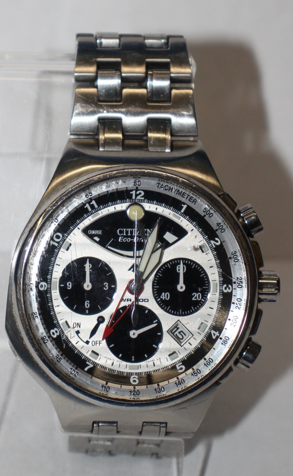CITIZEN Eco-Drive Caliber 2100 Chronograph Stainless Steel Watch E210-T007058
