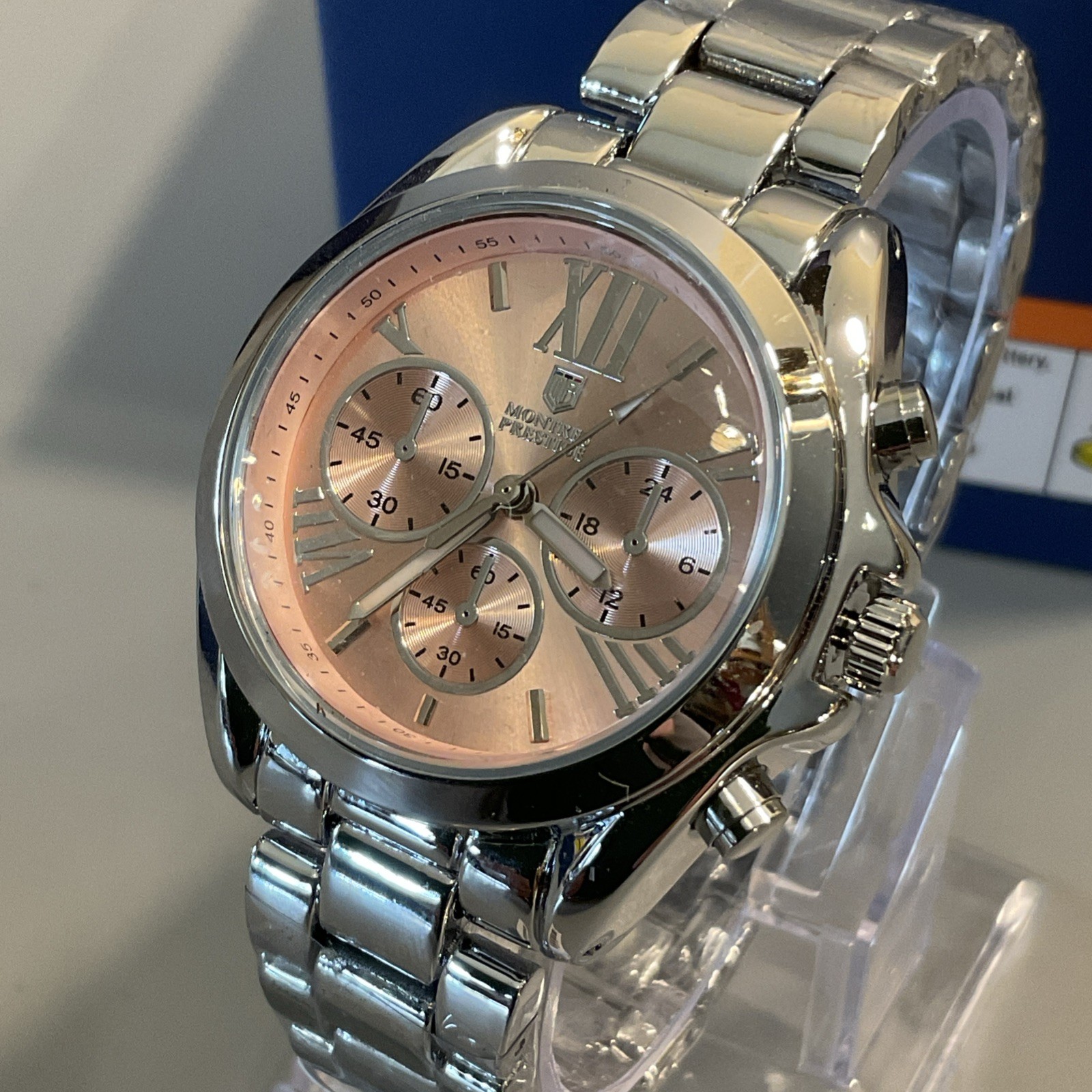 Invicta Montres Prestige MPW0195 Women’s Watch Pink Dial Steel Roman Quartz