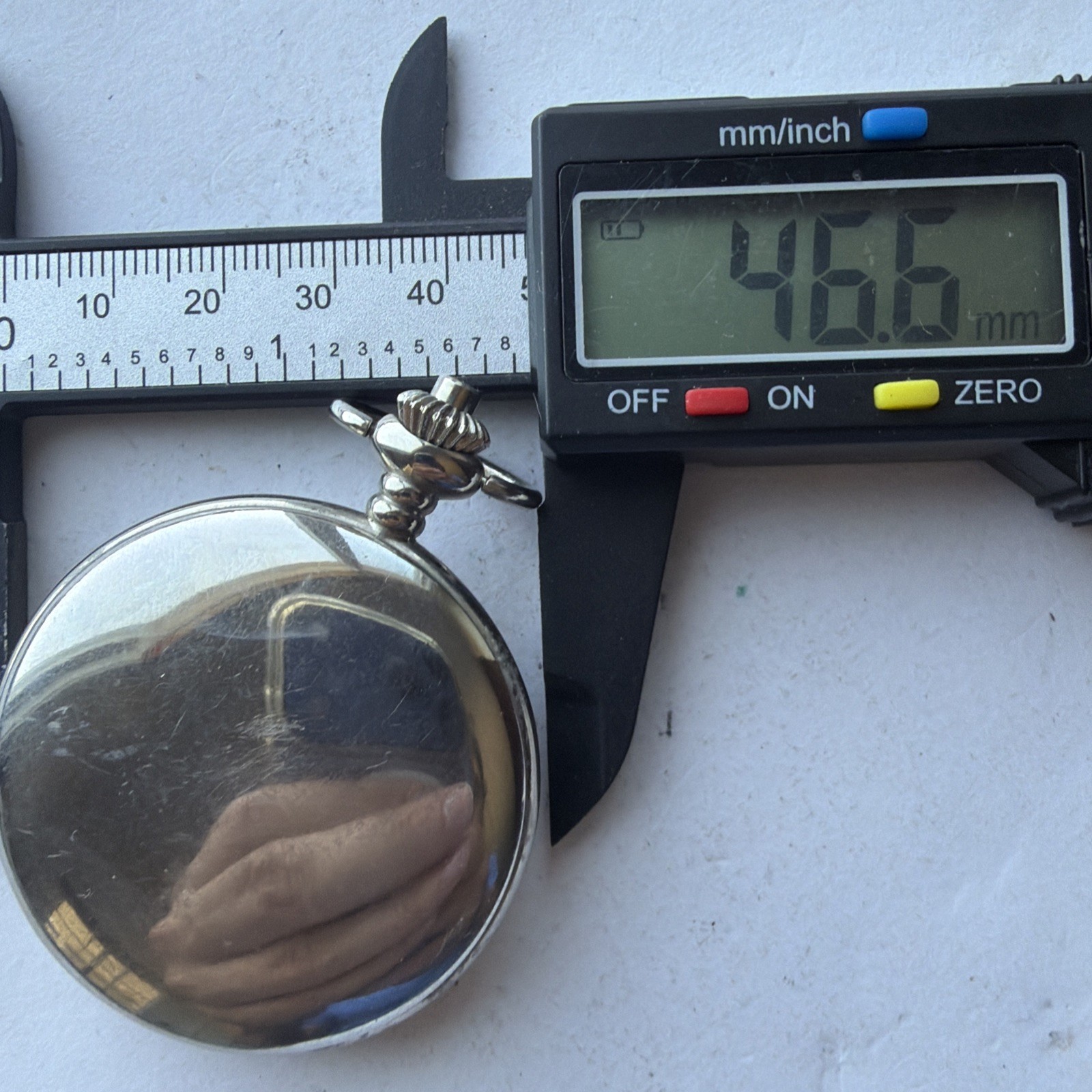AY54 Colibri Quartz Pocket Watch SulverTone Arabic Numerals Polished New Battery