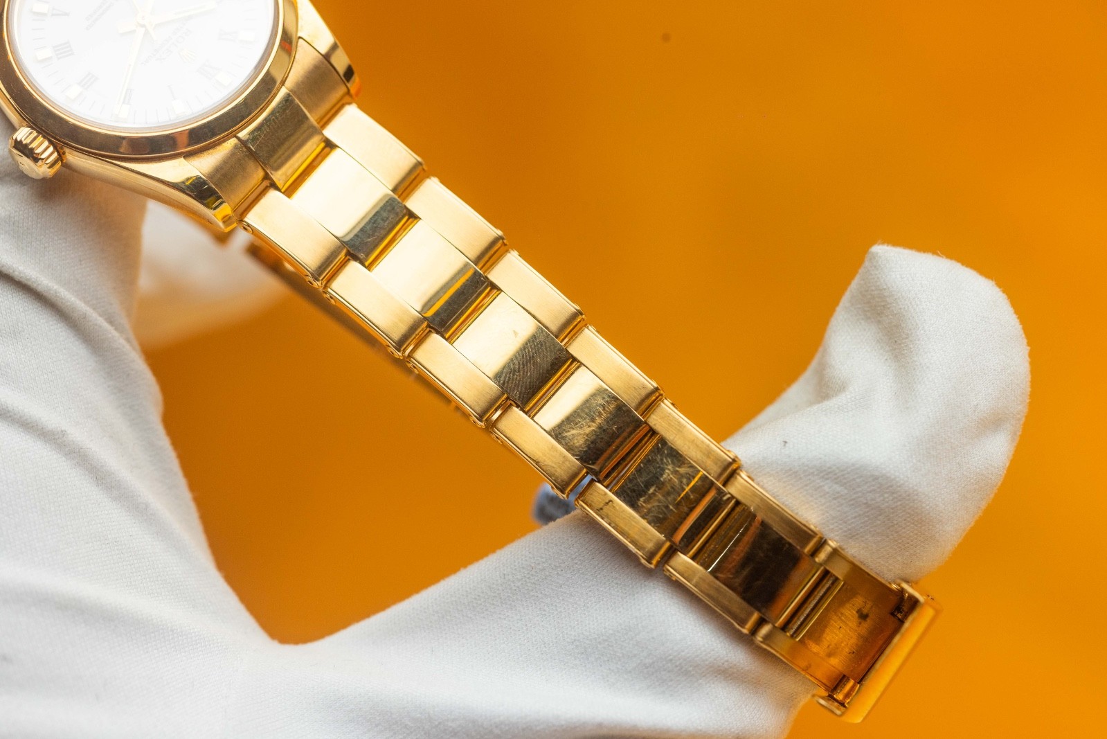 Rolex Oyster Perpetual President 18k White Roman Dial 31mm – 67518