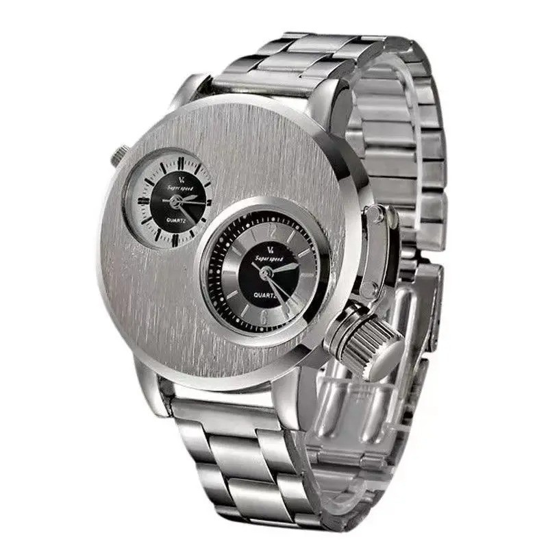 New Mens V6 Super Speed Stainless Steel Date Sport Quartz Analog Wrist Watch