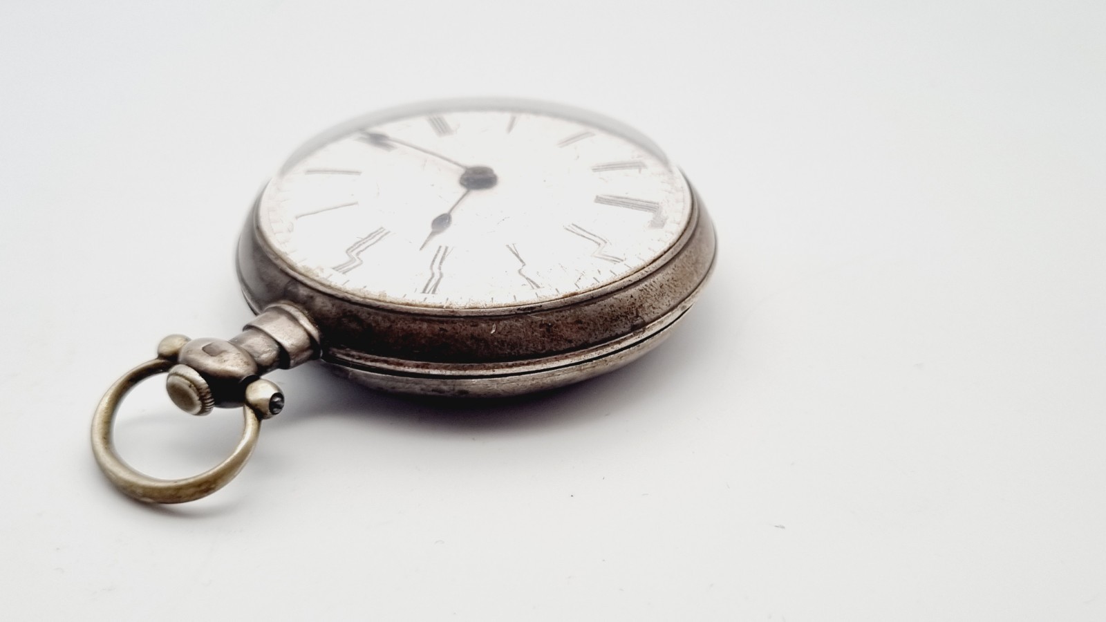 silver duplex chinese market pocket watch