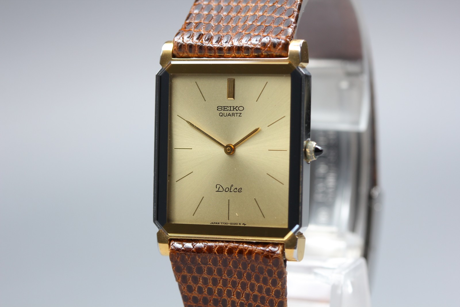 [Near MINT] Seiko Dolce 7730-5020 25mm Gold Dial Quartz Men’s Watch From JAPAN