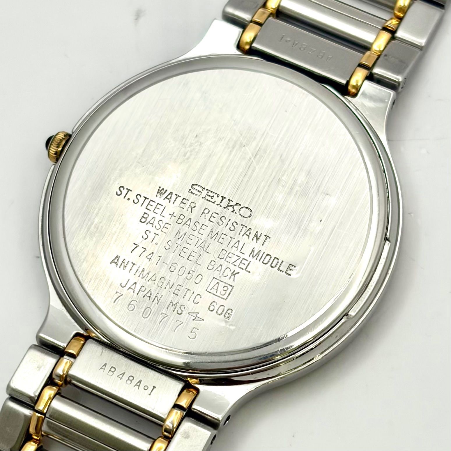 Seiko Dolce Men’s Roman Dial 7741-6050 Battery Watch Used