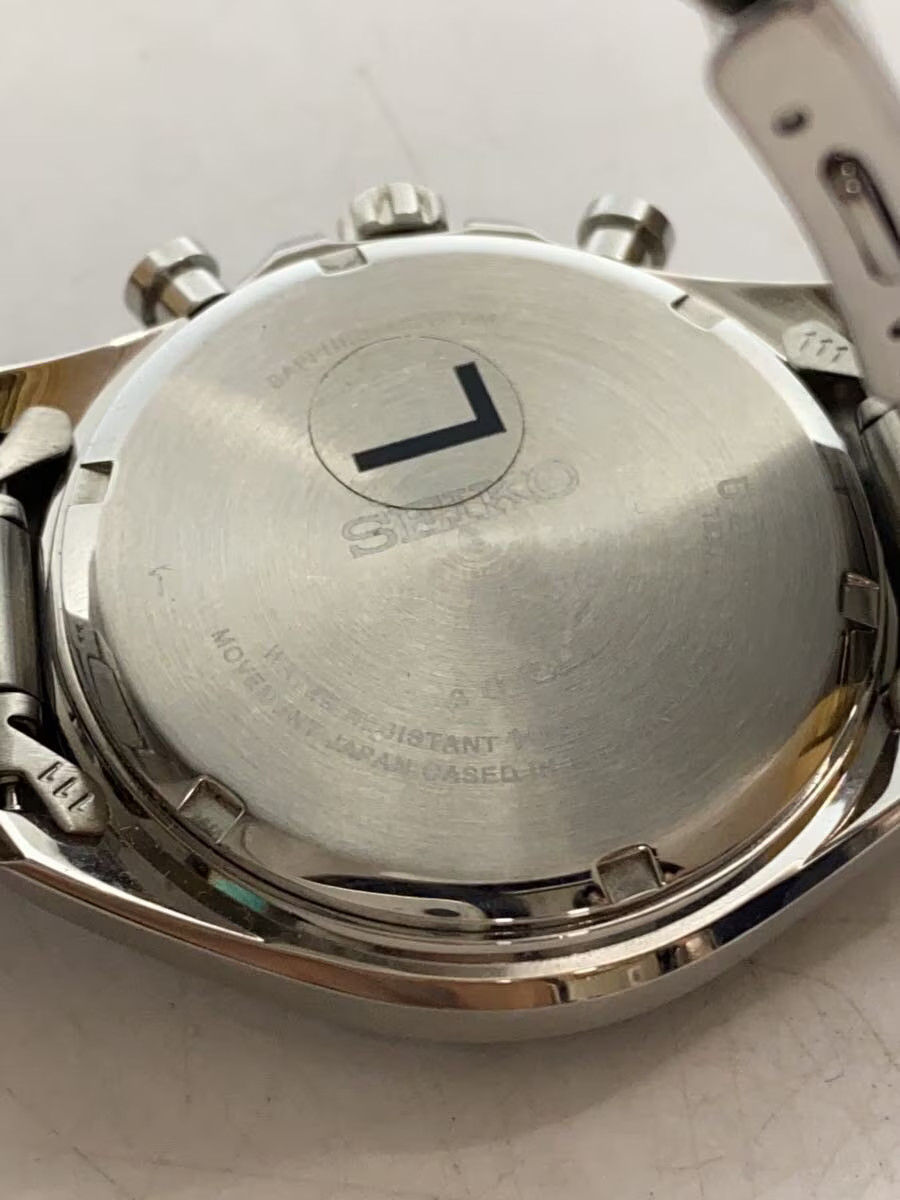 SEIKO S Series Chronograph Solar Watch Analog Stainless WHT SLV V175 0FA0