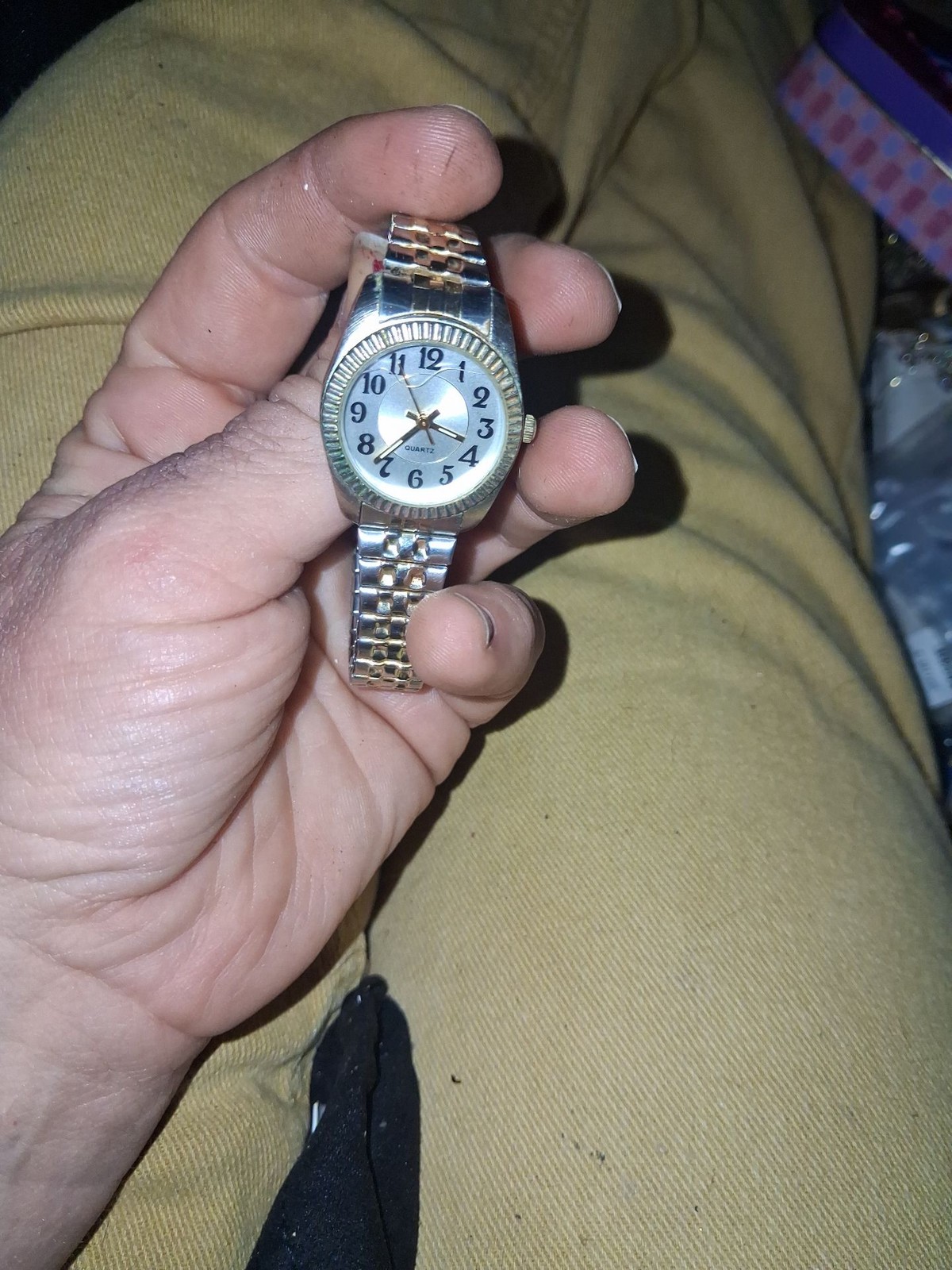 Vintage Two-Tone Quartz Dress Watch with Japan Movement