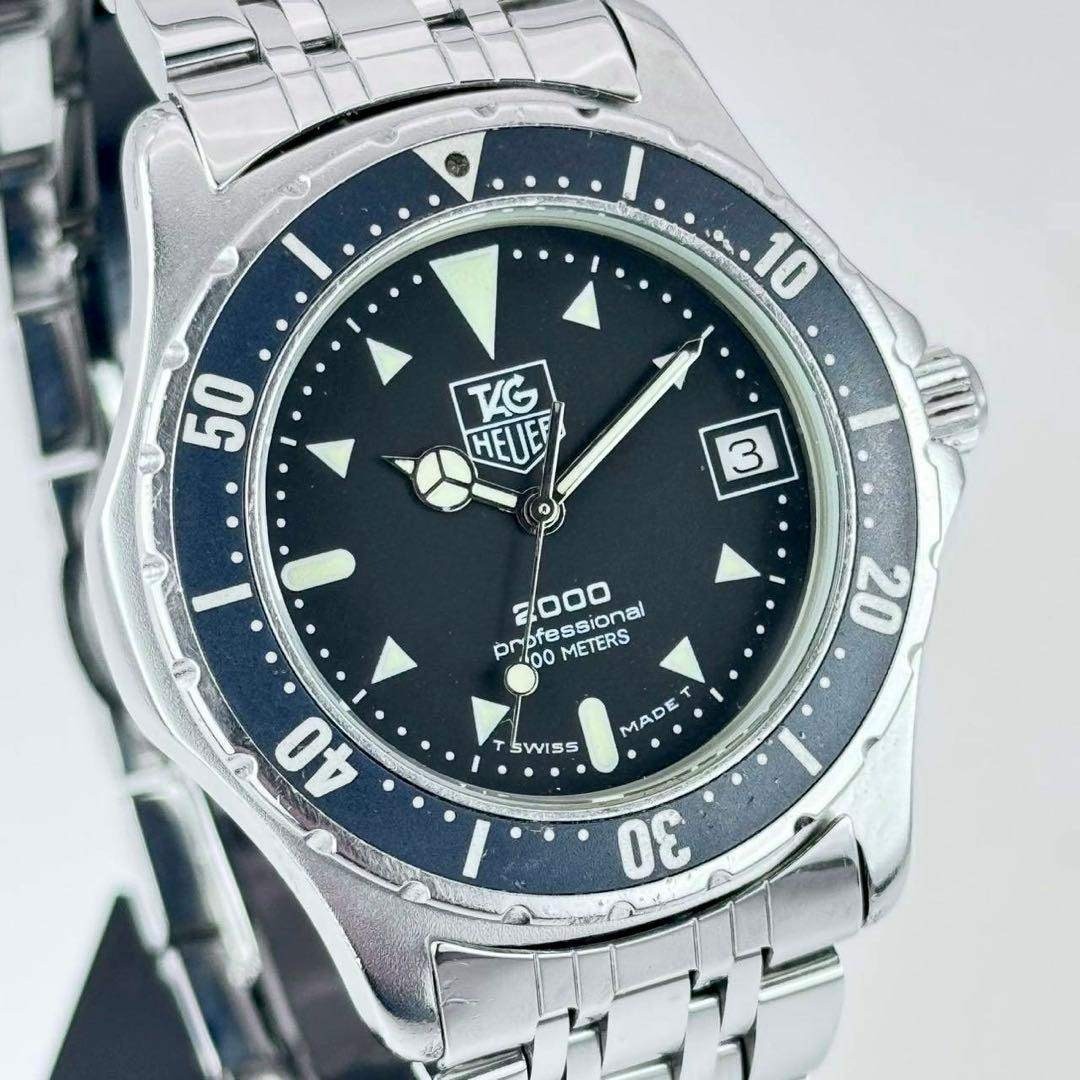 TAG Heuer Professional 200M 973.006 Quartz Black Dial Diver Watch 38mm