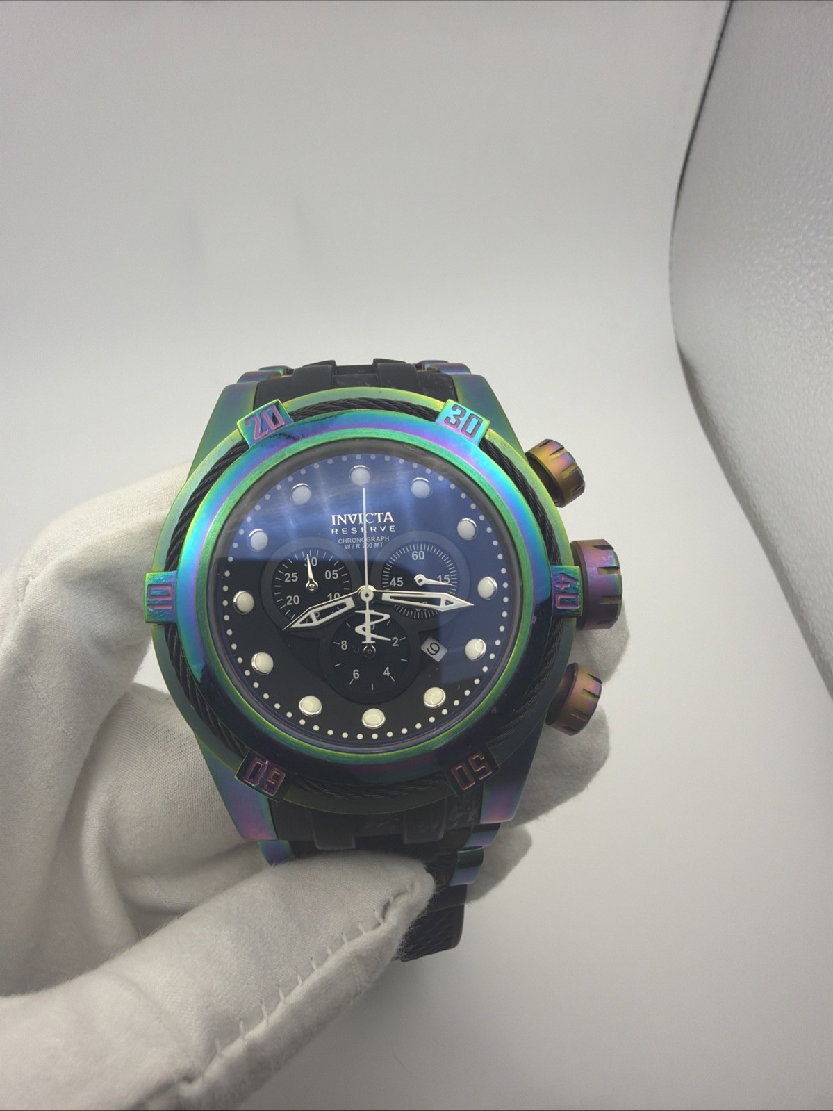 Invicta Reserve Bolt 22841 Men’s 53mm Iridescent Rainbow Swiss Chronograph Watch