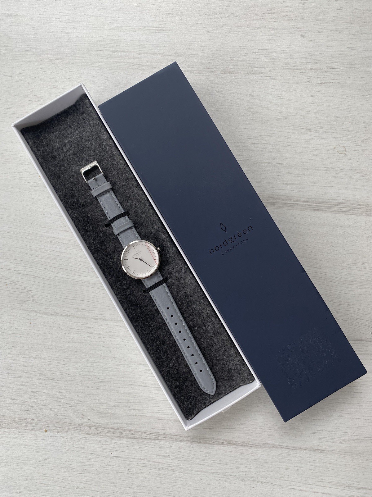 Nordgreen Infinity Watch New With Box And Papers 32mm Silver With Grey Rrp £160