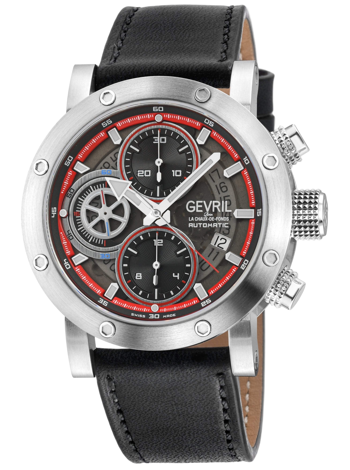 Gevril Flat Iron – Chronograph Stainless Steel 42mm Wristwatch 43710