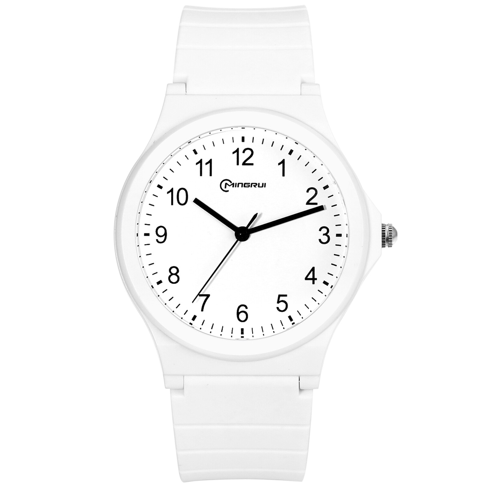Men Women Boys Girls Jelly Silicone Band Simple Round Sports Quartz Wrist Watch