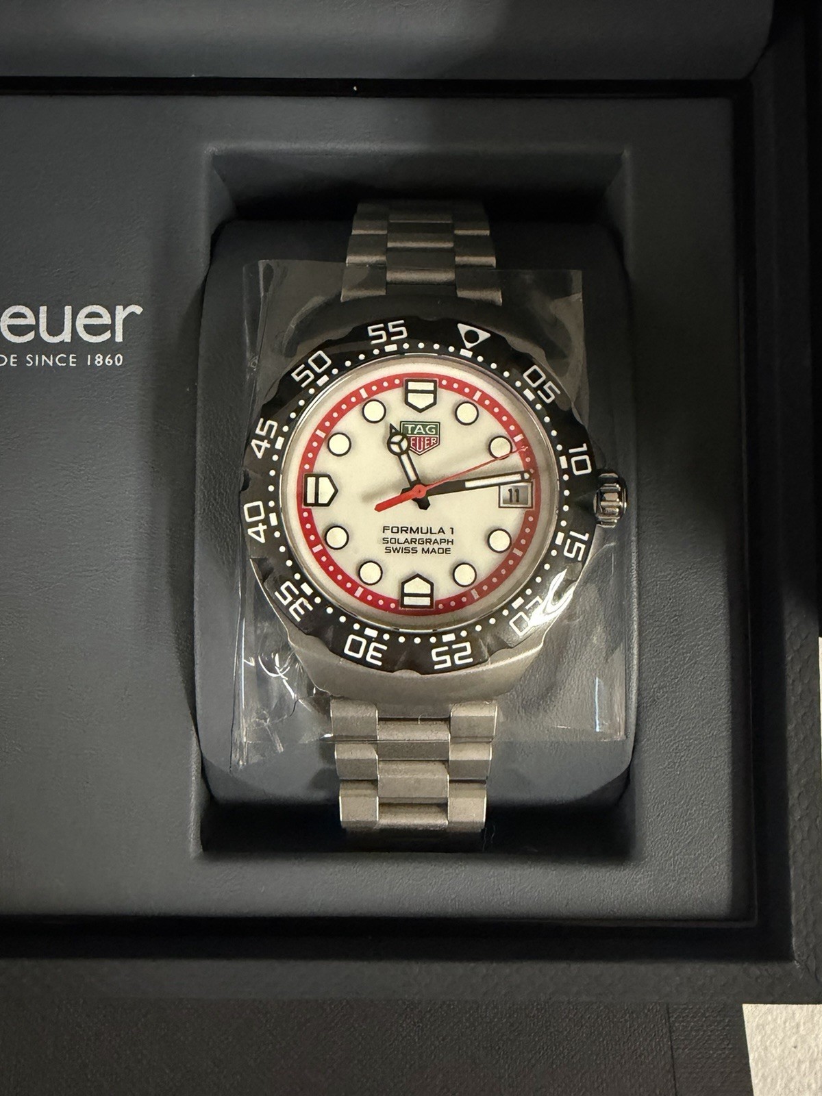 TAG Heuer WBY1111.BA0042 Formula 1 Solargraph 38mm White & Red Dial Men’s Watch