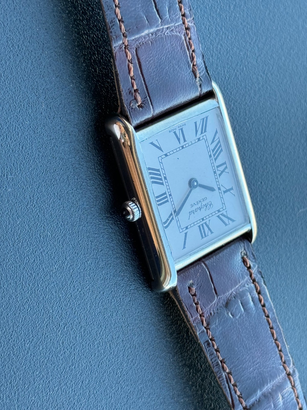 Chopard Tank Watch Manual Cal.895 Mens 8014 1 Swiss Made Year 1980 Rectangular