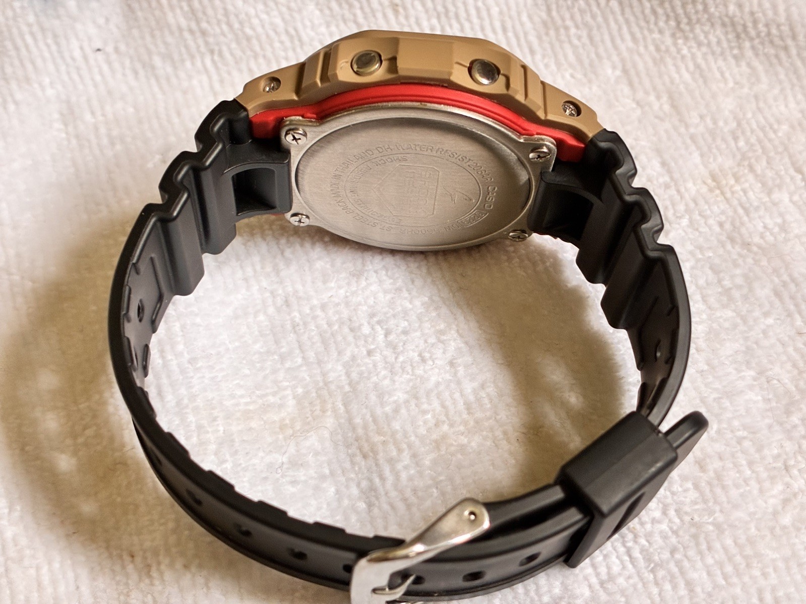 Casio G-Shock DW-5600HR Negative Display w/ New Coyote Bezel & Black Straps 3229