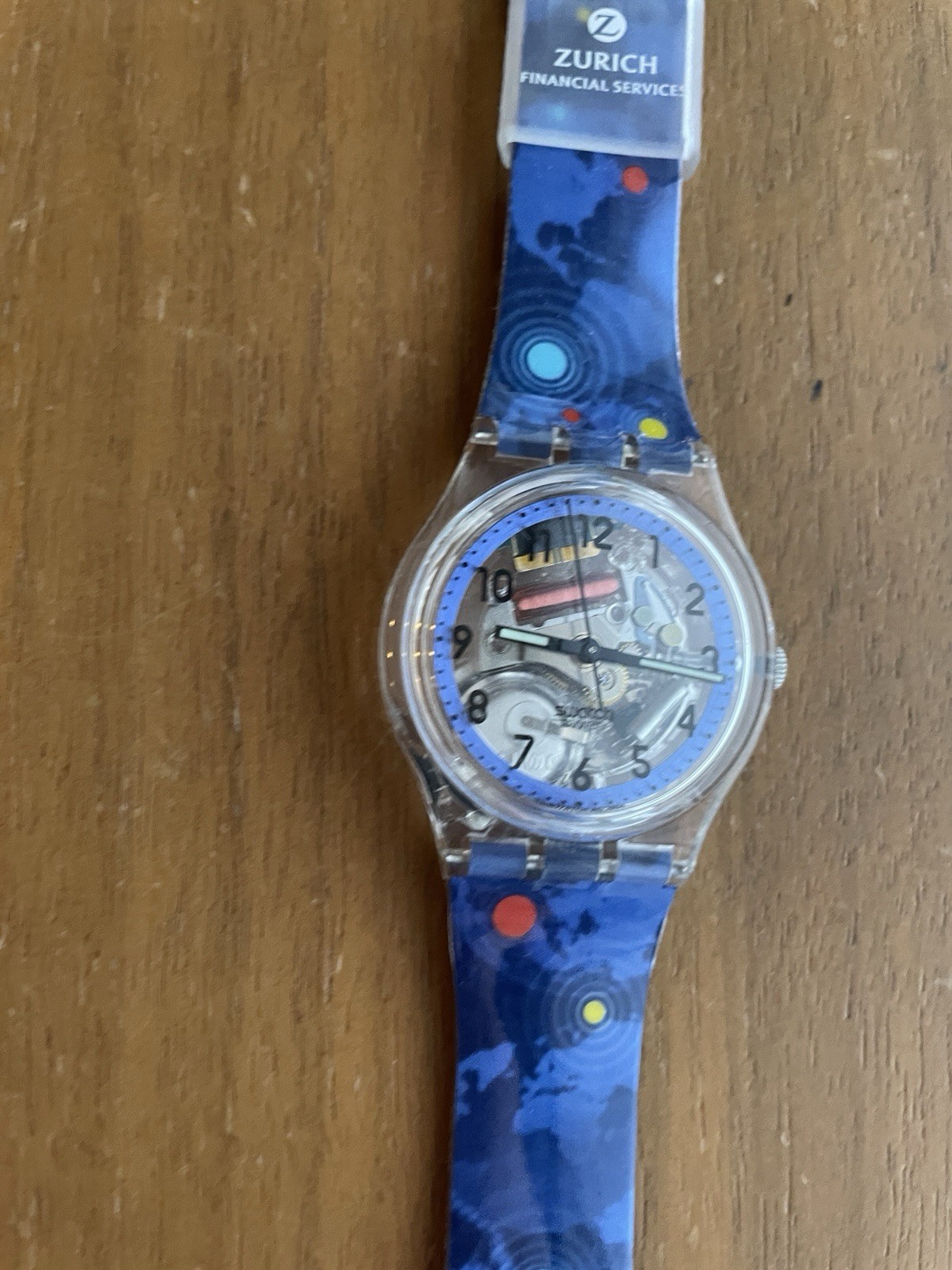 Swatch Watch Zurich Financial Services SKK103Z Swiss Skeleton Vintage Watch