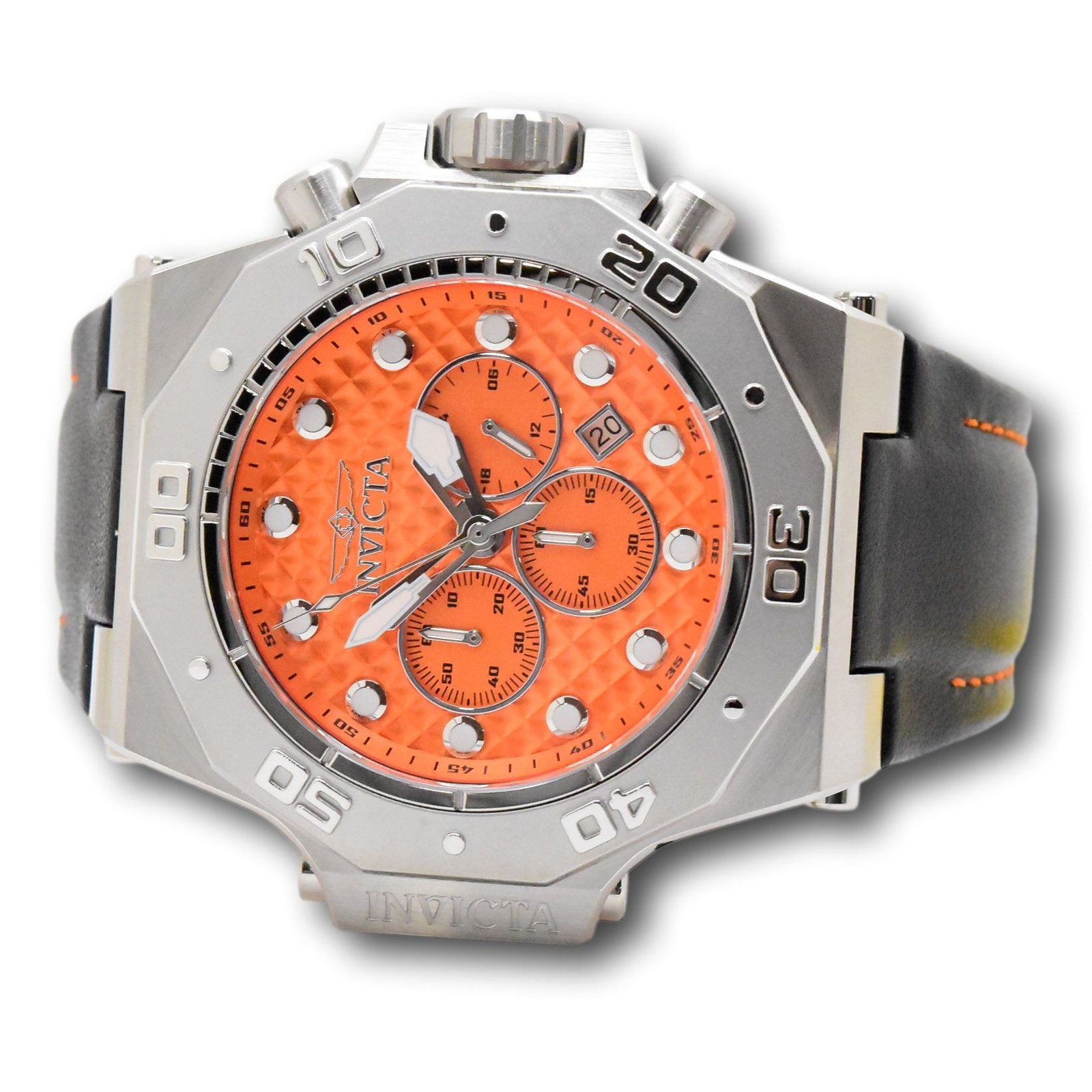 Invicta Akula Iron SubNautica Men’s 58mm Orange Dial Chronograph Watch 49068