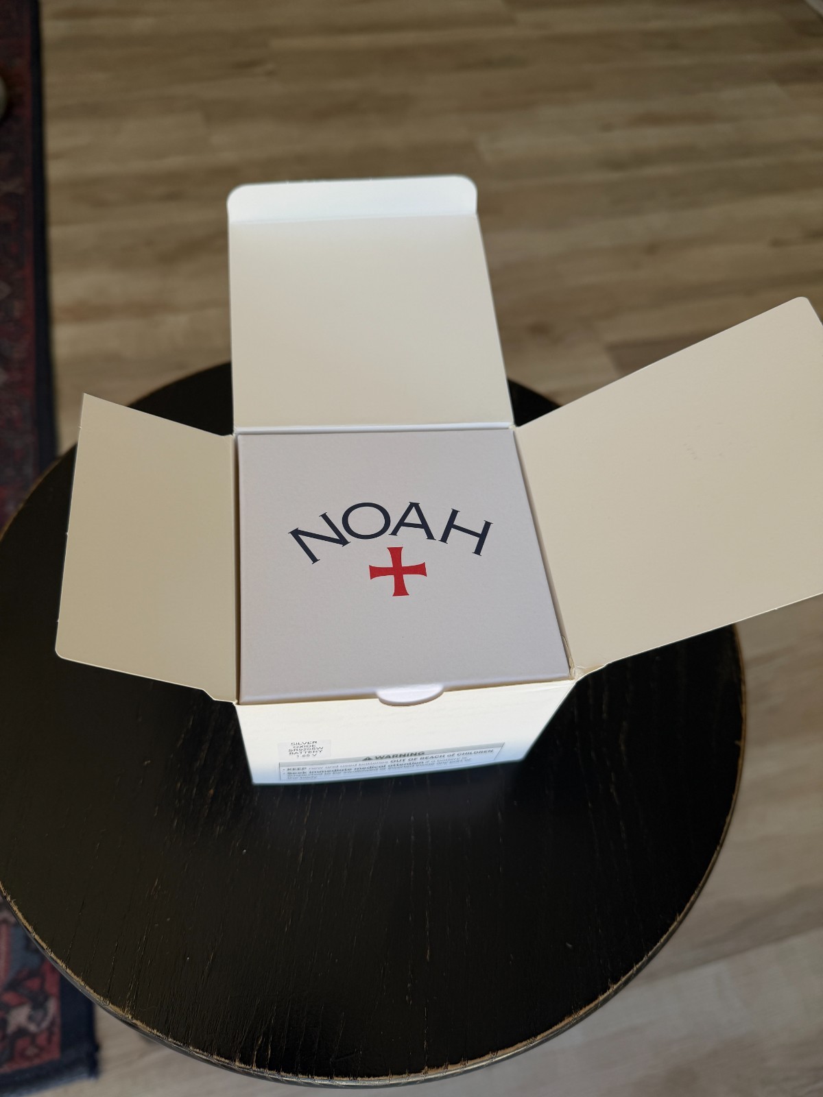 Noah x Timex Moon Phase Watch Silver Stainless Steel Brown Leather Brand New✅✨