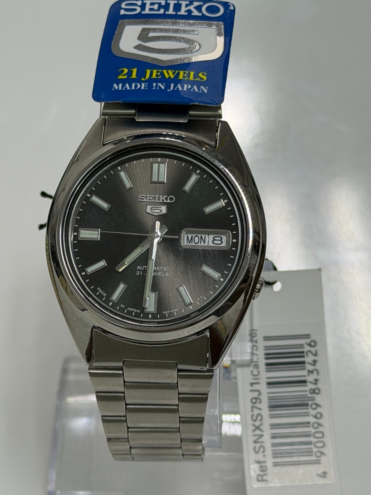 Seiko SNXS79J1 Automatic Men’s Watch Black Dial 21 Jewels Made in Japan New