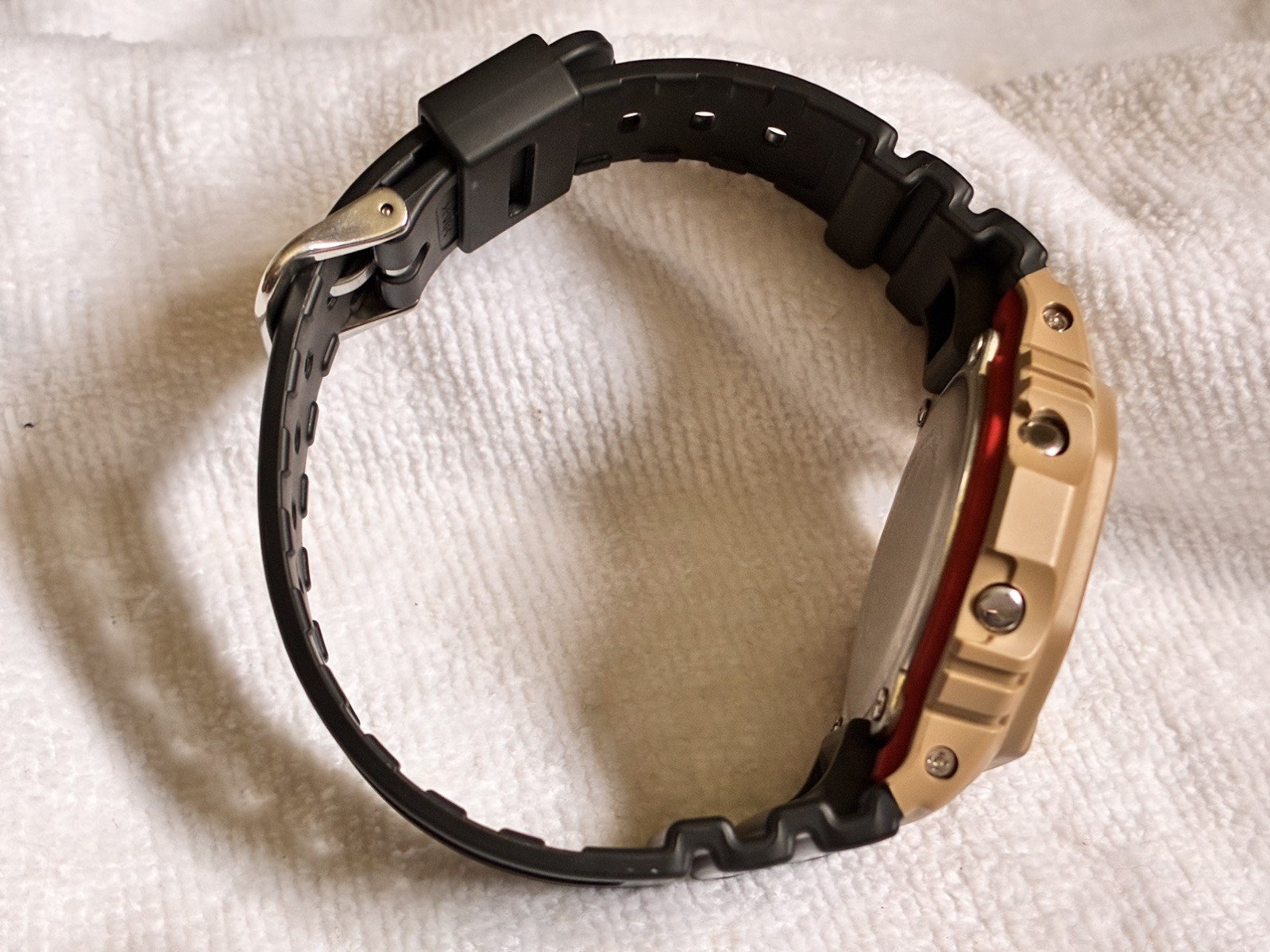 Casio G-Shock DW-5600HR Negative Display w/ New Coyote Bezel & Black Straps 3229