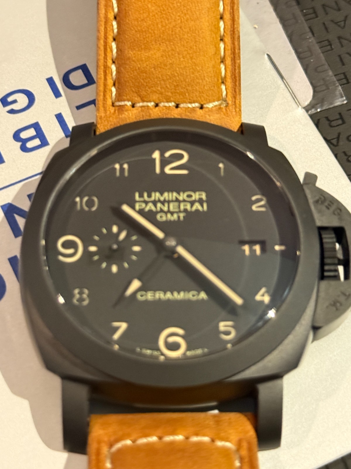 Panerai Luminor Ceramica GMT Men’s Black Watch – PAM00441 0441,441
