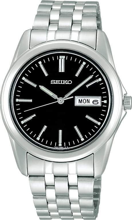 SEIKO SCXC013 Quartz Watch Black Dial Stainless Steel
