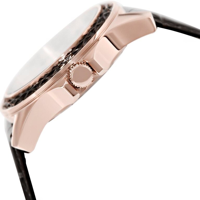 Oceanaut OC1410 Angel Mother-of-pearl Dial Brown Leather Strap Ladies Watch $450