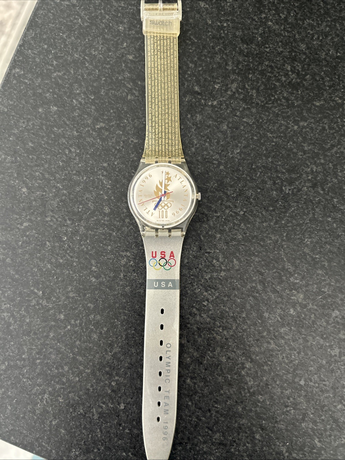 1996 Atlanta Olympic Swatch Watch (needs A Battery)