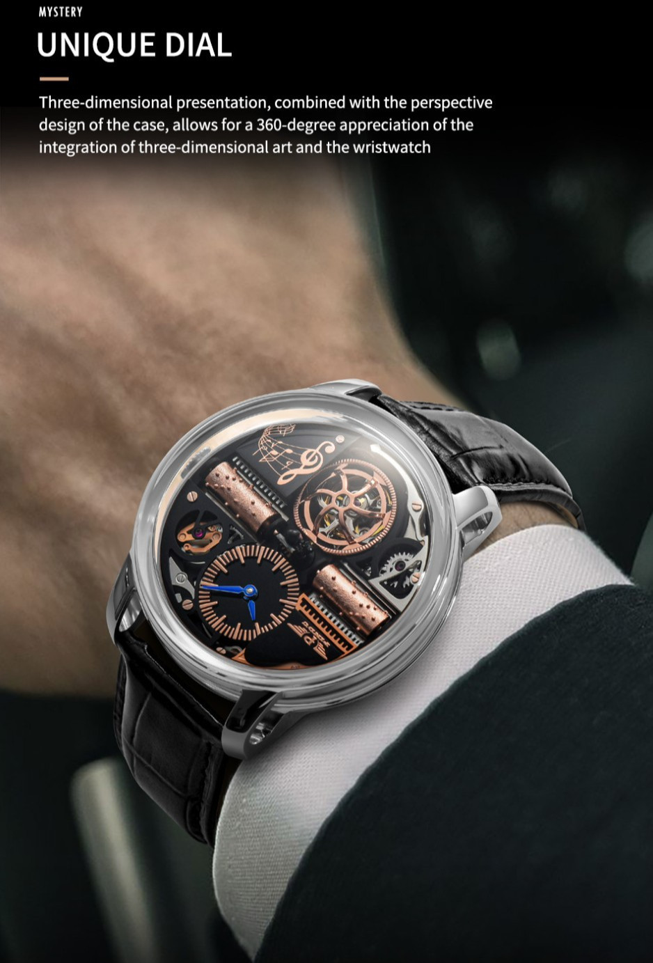 PINDU Music Series Fashion Fashion Daily Wearing Men’s Mechanical Watch 2025 NEW