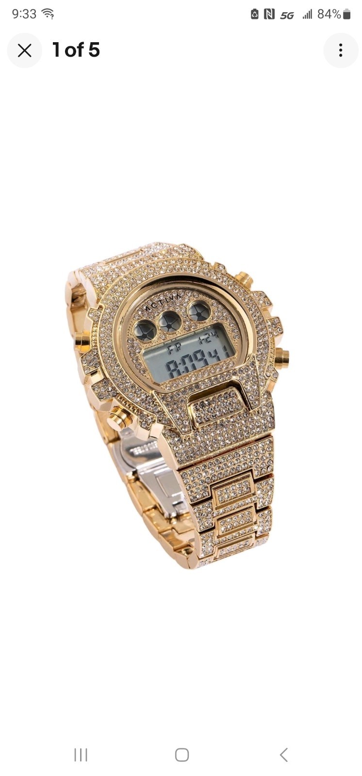 Activa Soluna X Invicta Digital Men’s Watch – 51mm, Gold (ACW4019-001)