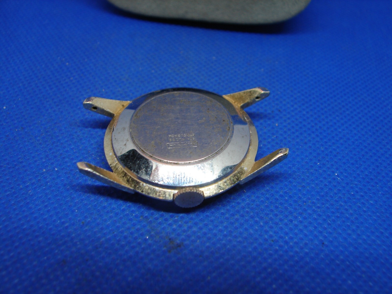 SWANK ALUMINUM CASE SWEEP SECOND WRISTWATCH FOR PART/REPAIR! j12