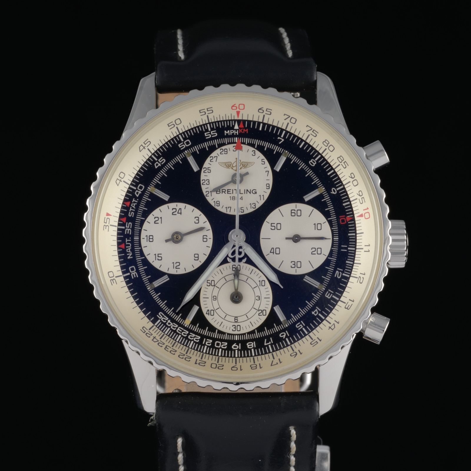 Breitling Navitimer Twin Sixty A39022.1 Black Dial 42mm Auto Men’s Watch