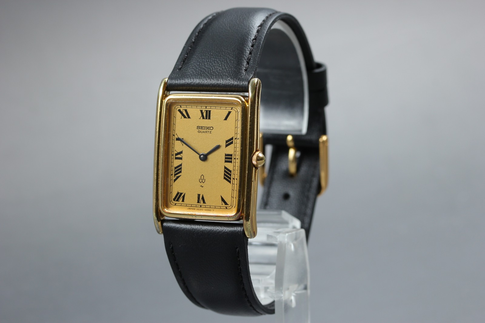 Vtg 1979 Exc+5 Seiko Chariot 2620-5010 SGP Gold Tank Roman Mens Watch From JAPAN