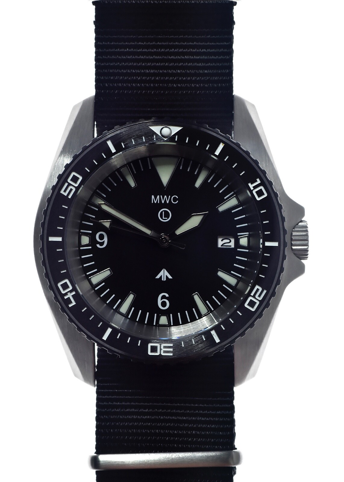 MWC 300m Water Resistant Auto Military Dive Watch, Sapphire Crystal & Fixed Bars