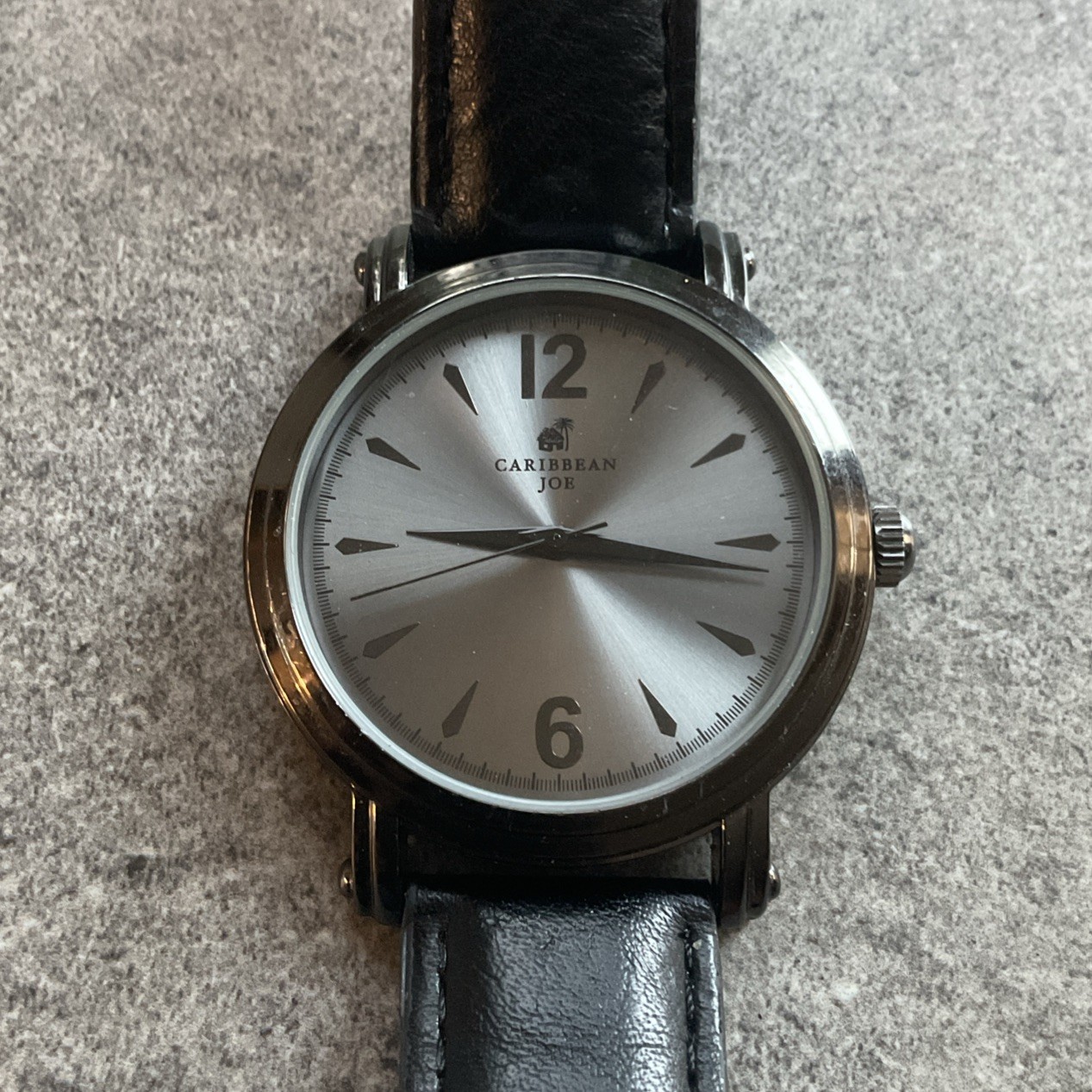 Caribbean Joe Men’s Watch 41mm Black Case With Black Band & Dial Bin M