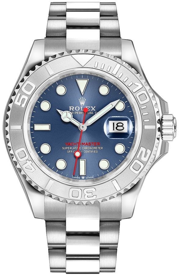 Rolex Yacht-Master 126622 Blue Dial Date Platinum Bezel 40mm Steel Men’s Watch